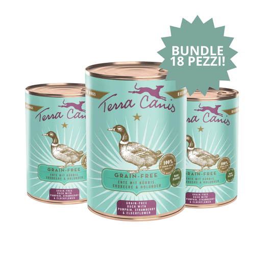 Bundle Terra Canis – Anatra (3 confezioni × 6pz × 400 g) 🦆