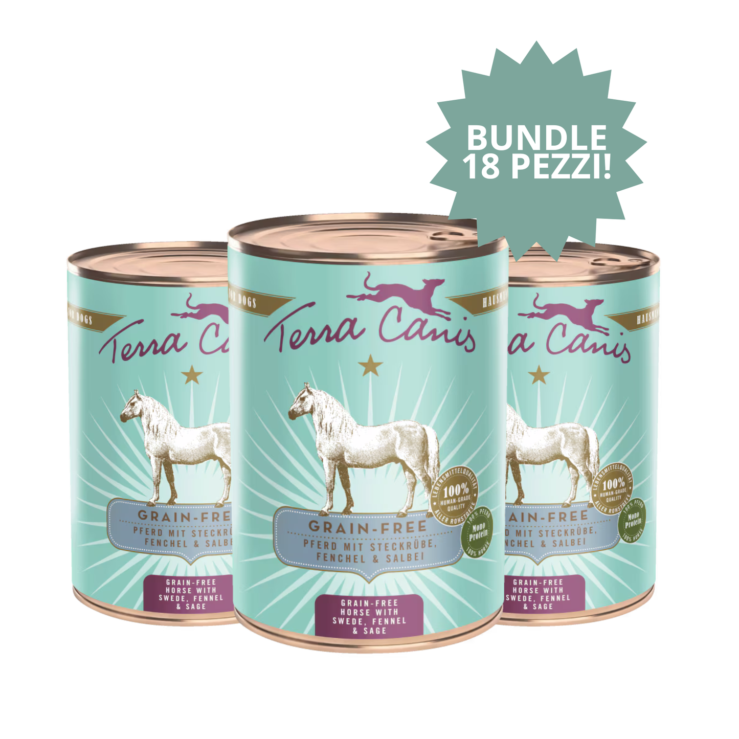 Bundle Terra Canis – Cavallo (3 confezioni × 6pz × 400 g) 🐴