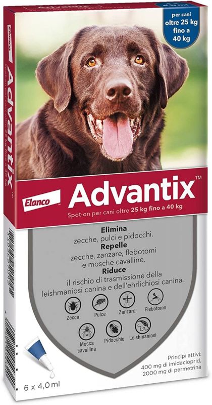 Advantix Spot-On 6 Pipette - Per cani fino a 40 kg