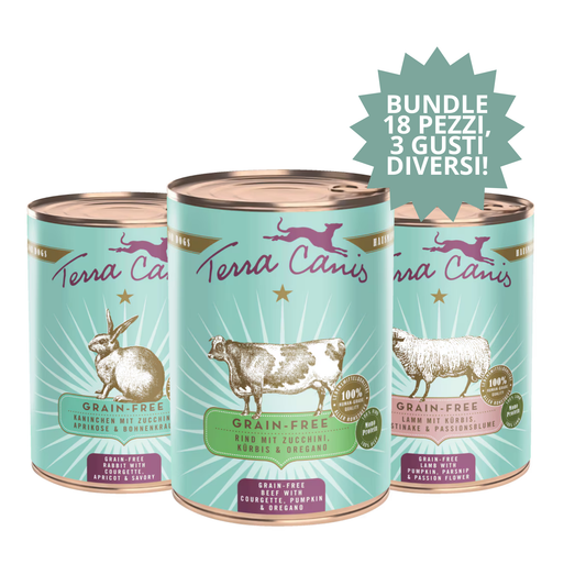 KIT EXCELLENCE PACK – Terra Canis Grain Free (18 x 400 g)