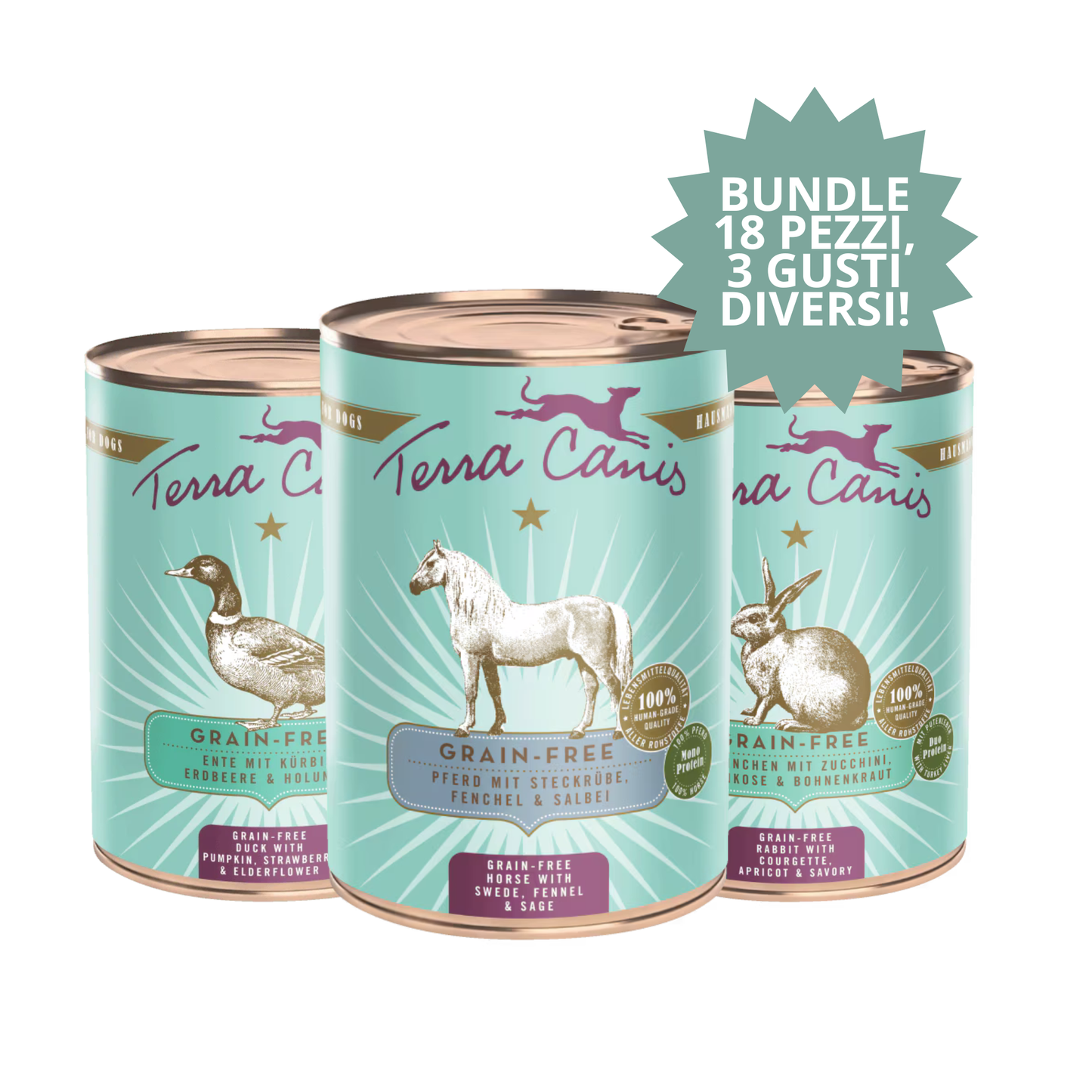 KIT GOURMET WILD – Terra Canis Grain Free (18 x 400 g)