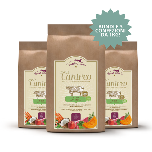 BUNDLE CROCCANTINI MANZO – Terra Canis Canireo (3 confezioni x 1 kg)