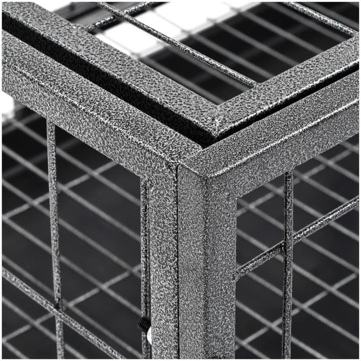 Gabbia per Cani Robusta con Ruote in Acciaio – Sicura e Mobile con Vassoio Rimovibile