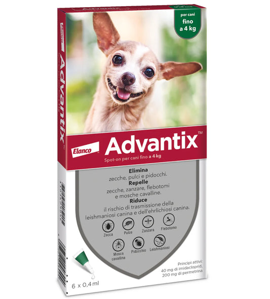 Advantix Spot-On 6 Pipette - Per cani fino a 4 kg