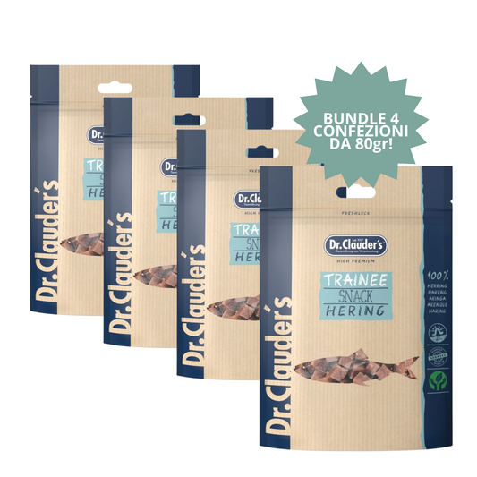 Bundle Snack Dr. Clauder’s Cubetti Aringa 80 g (4 confezioni) 🐟