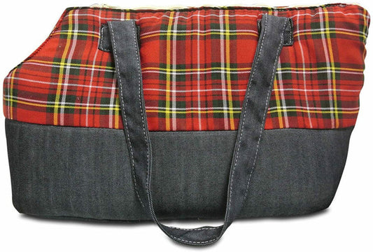 Trasportino Borsa per Cani e Gatti – Cuccia da Trasporto Fantasia a Quadroni