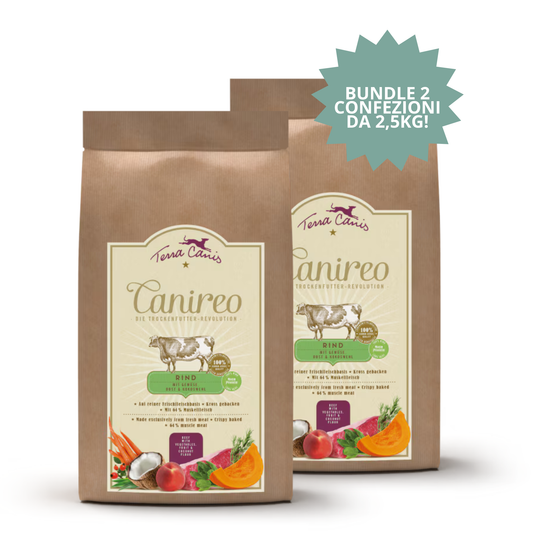 BUNDLE CROCCANTINI MANZO – Terra Canis Canireo (2 confezioni x 2,5 kg)