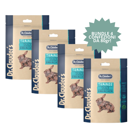 Bundle Snack Dr. Clauder’s Cubetti Coniglio 80 g (4 confezioni) 🐰
