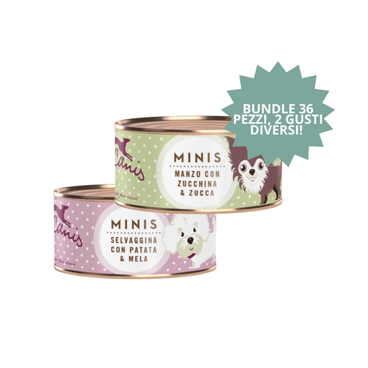 KIT RICHIAMO SELVATICO – Terra Canis Minis (2 confezioni x 18 x 100 g)