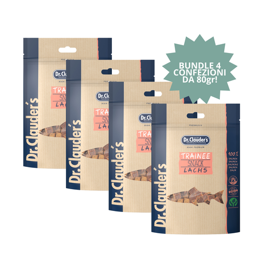 Bundle Snack Dr. Clauder’s Cubetti Salmone 80 g (4 confezioni) 🐟