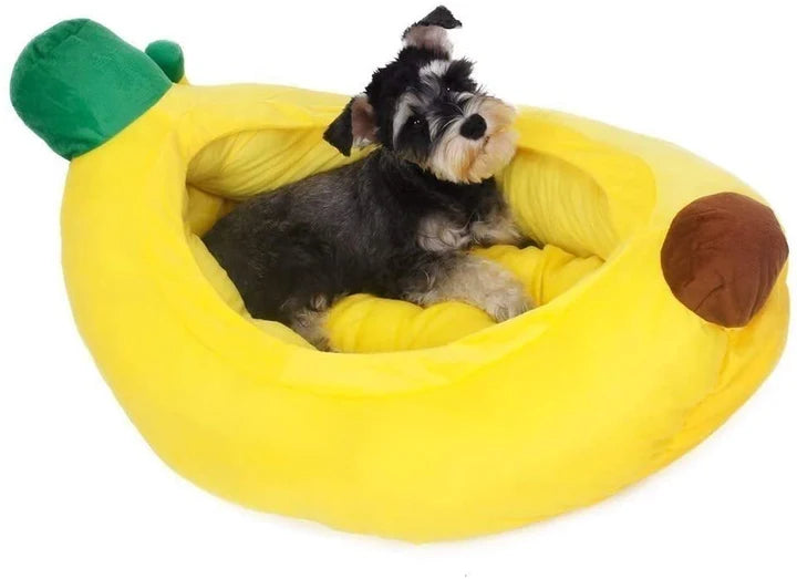 Cuccia a Forma di Banana per Cani e Gatti - Morbida, Calda e Confortevole