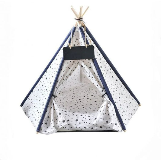 Cuccia Tenda Indiana per Cani e Gatti – Portatile, Rimovibile e Lavabile (S/M) con Fantasie